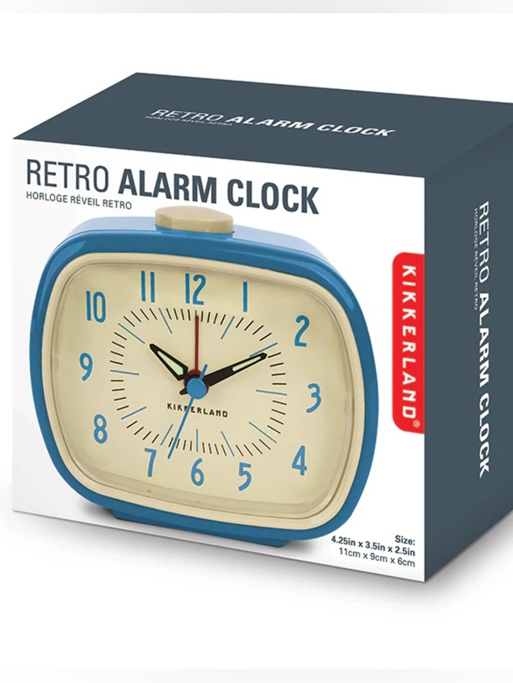 Kikkerland Retro Alarm Clock NWT